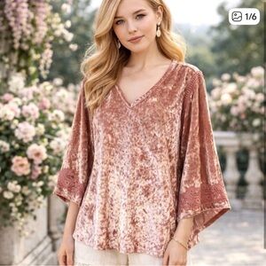 Ethereal velvet boho top